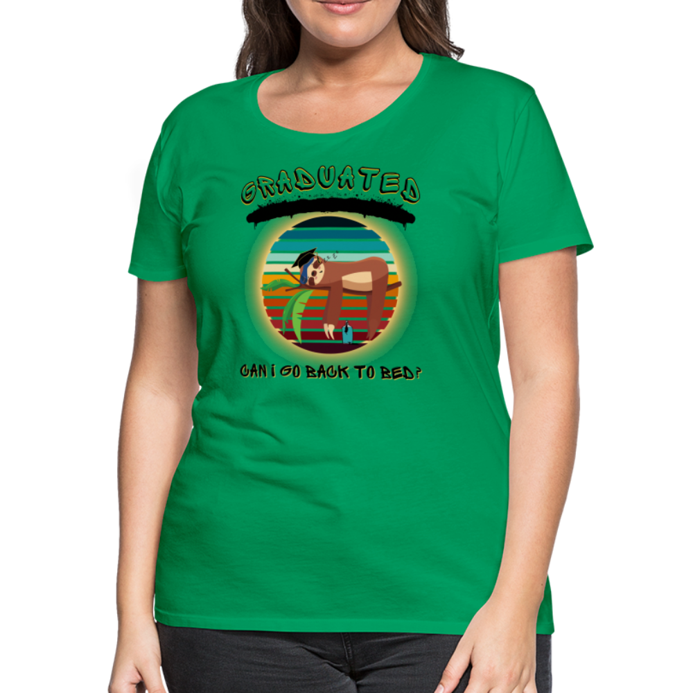 Grad Sloth Spray Paint: Women’s Premium T-Shirt - kelly green