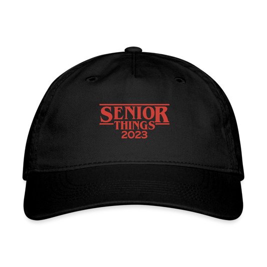 SENIOR Things: Organic Baseball Cap - black