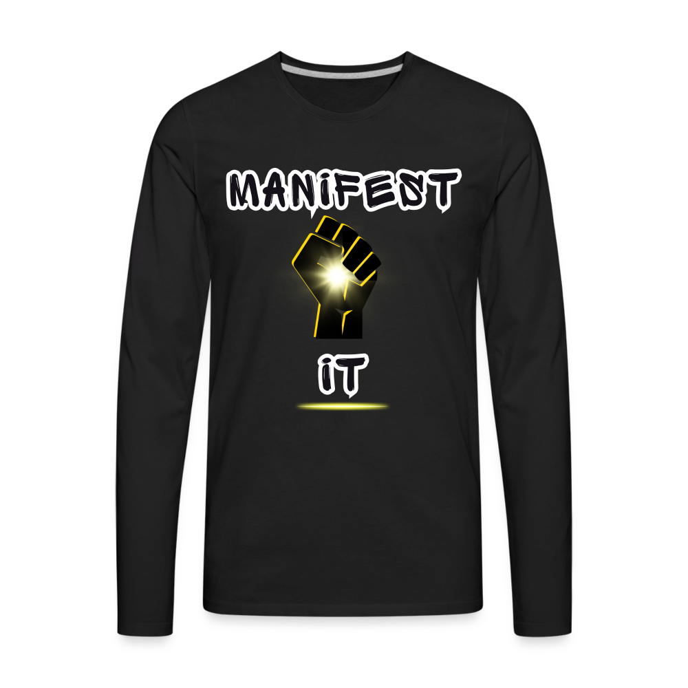 Manifest It - Men's Premium Long Sleeve T-Shirt - black