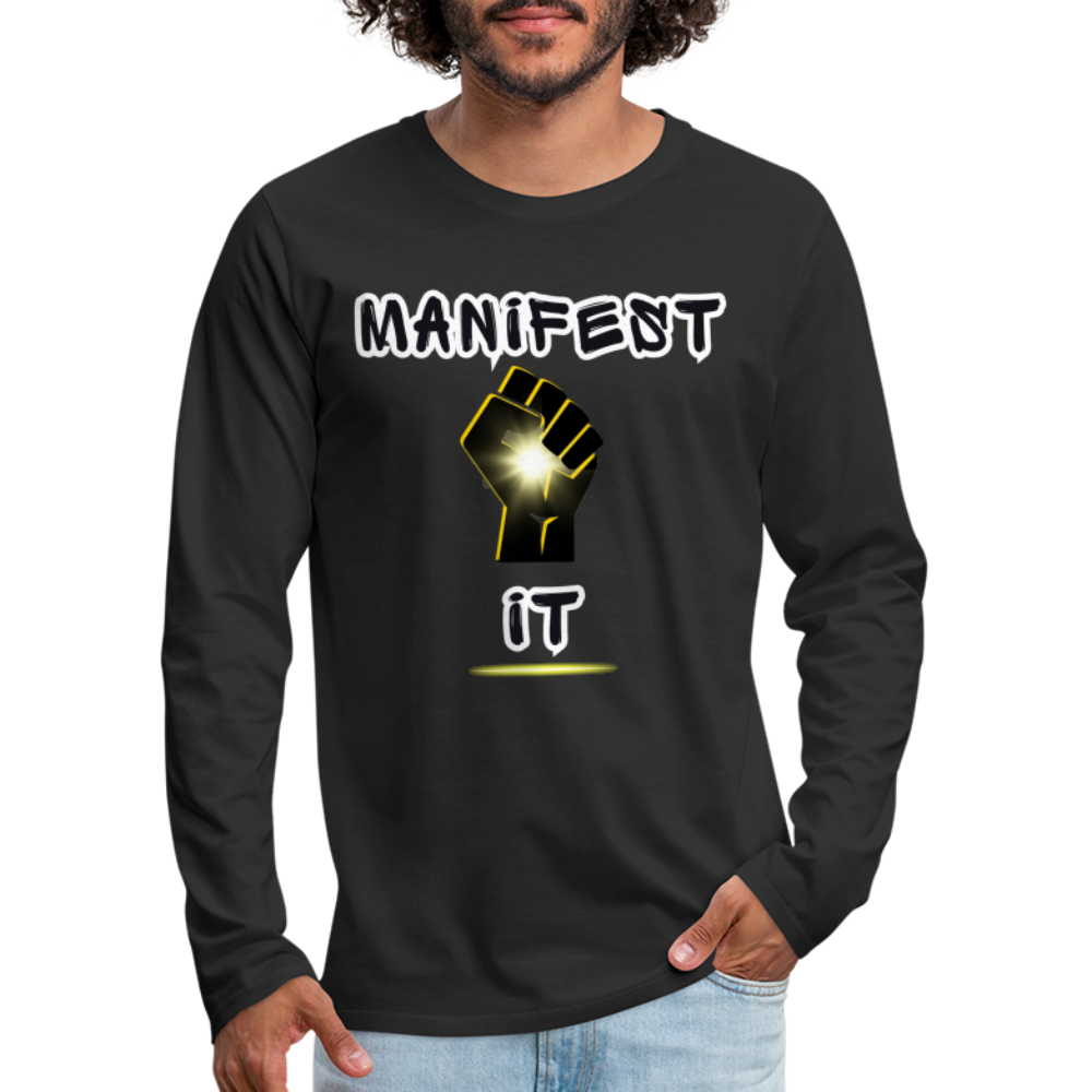 Manifest It - Men's Premium Long Sleeve T-Shirt - black