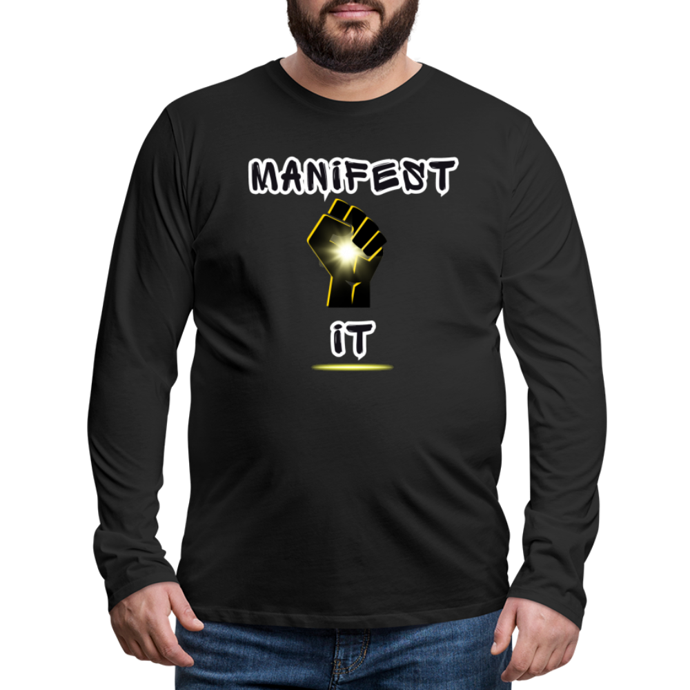 Manifest It - Men's Premium Long Sleeve T-Shirt - black