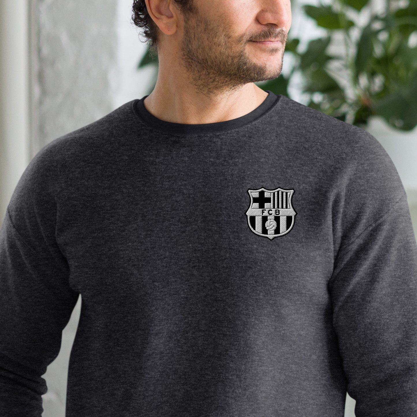 FCB Embroidered - Unisex sueded fleece sweatshirt