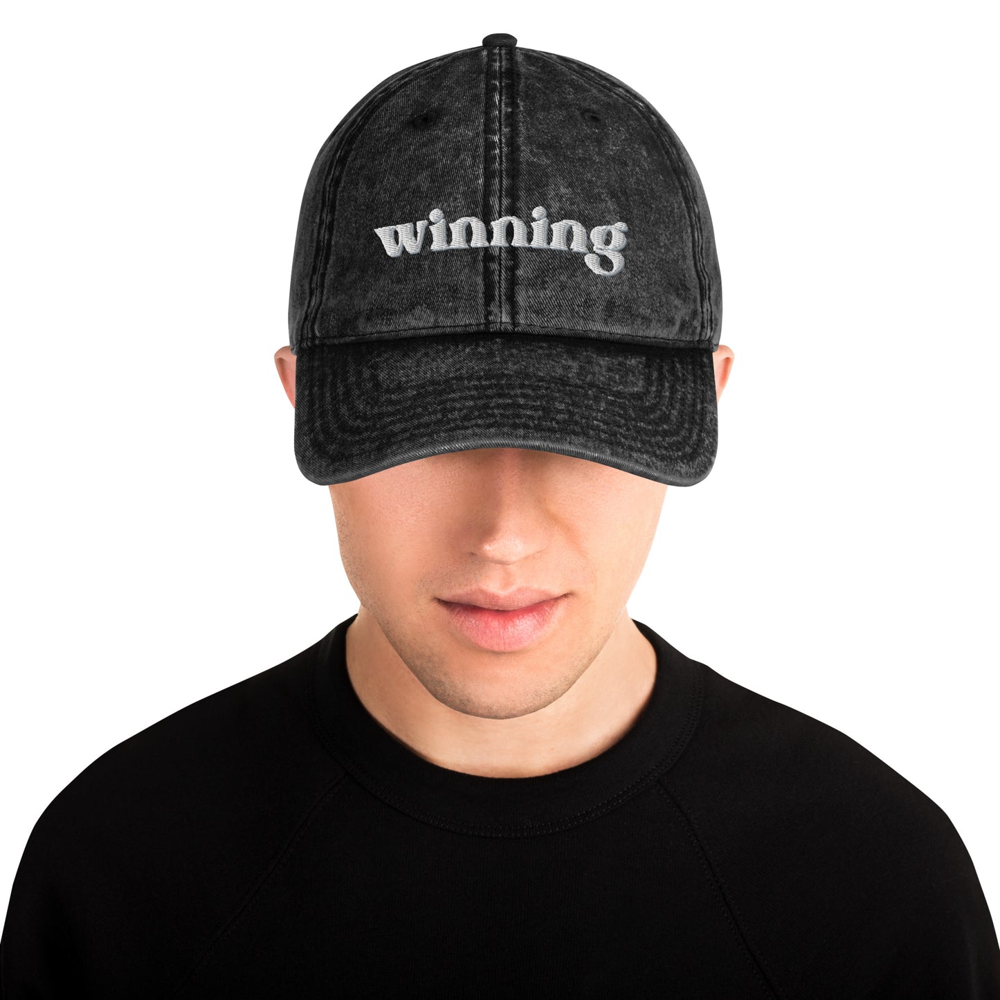 Winning - Embroidered Vintage Cotton Twill Cap