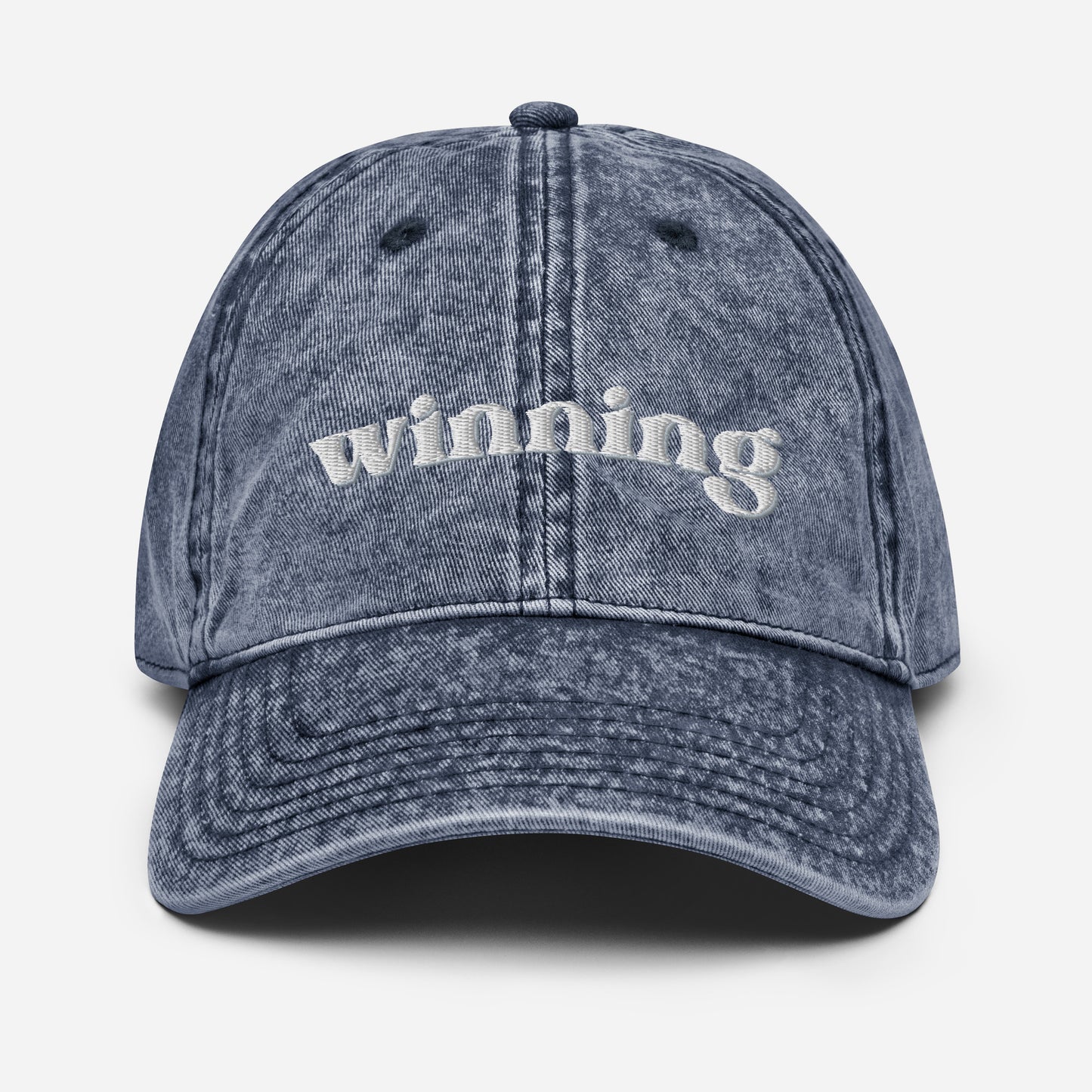 Winning - Embroidered Vintage Cotton Twill Cap